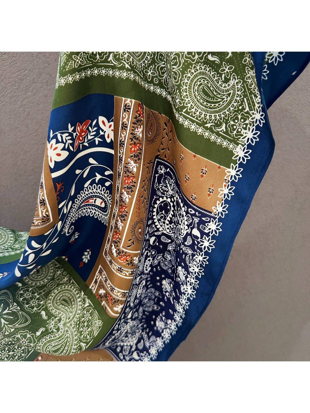 Patchwork Paisley Print Triangle Bandana