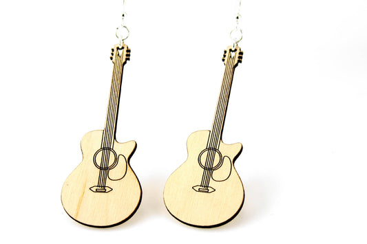 Cut-Away Guitar Earrings