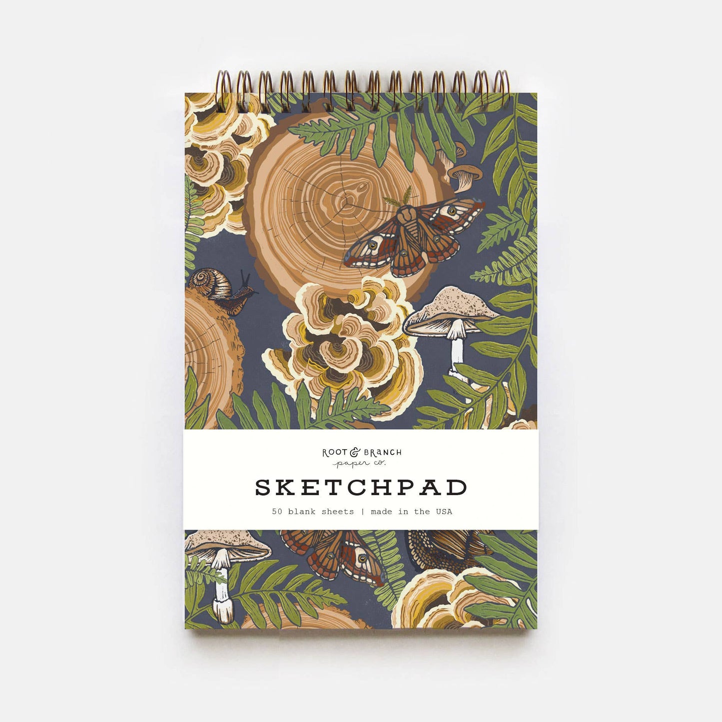 Mushroom Grove Spiral Bound Sketchpad