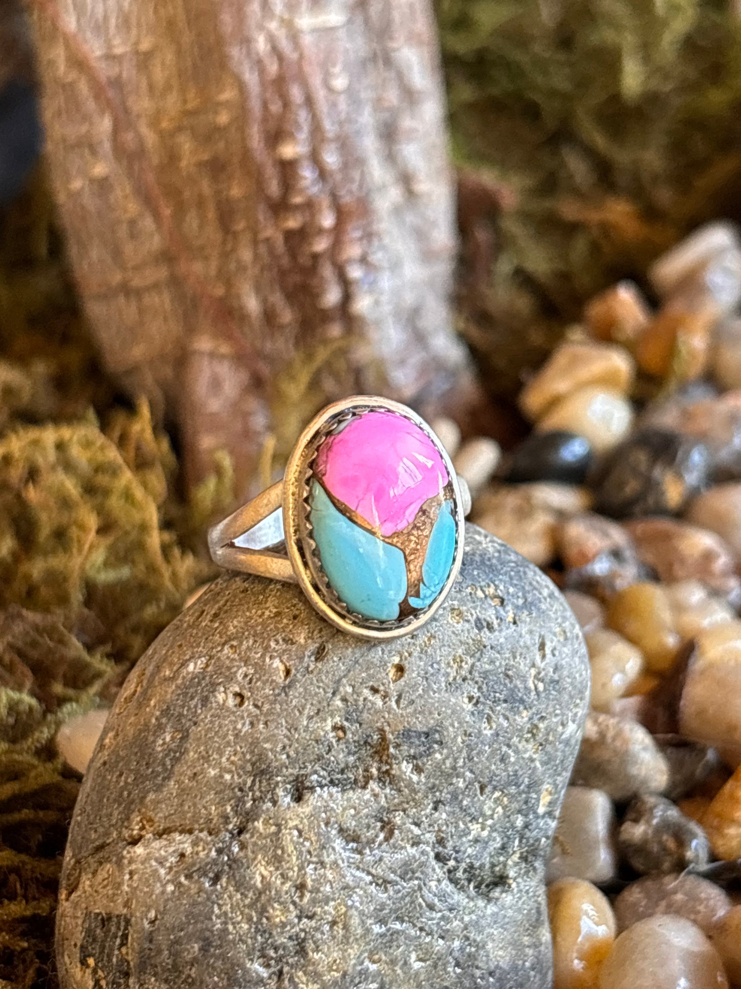 Cotton Candy Turquoise Ring | Adjustable