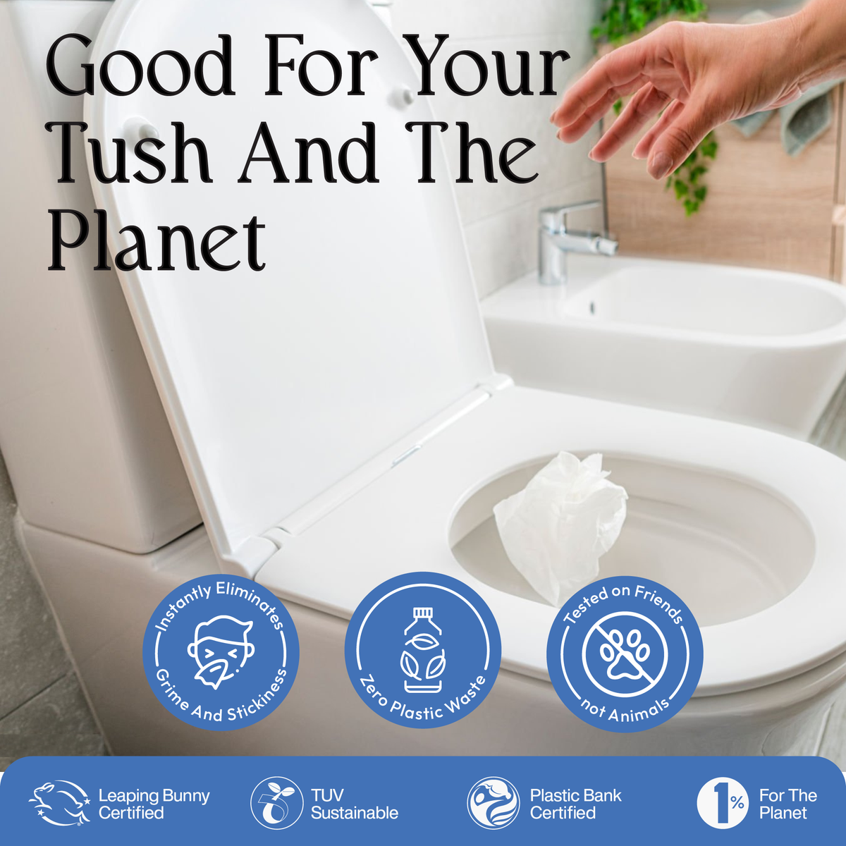 Travel Flushable Wipes | Fragrance Free | 6 x 10ct