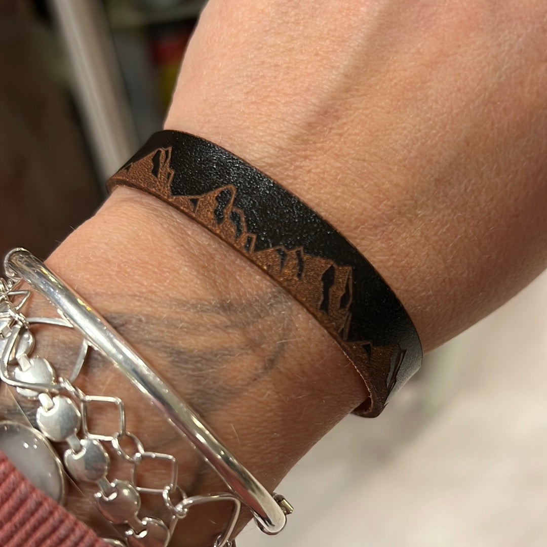 Laser Printed Leather Bracelet