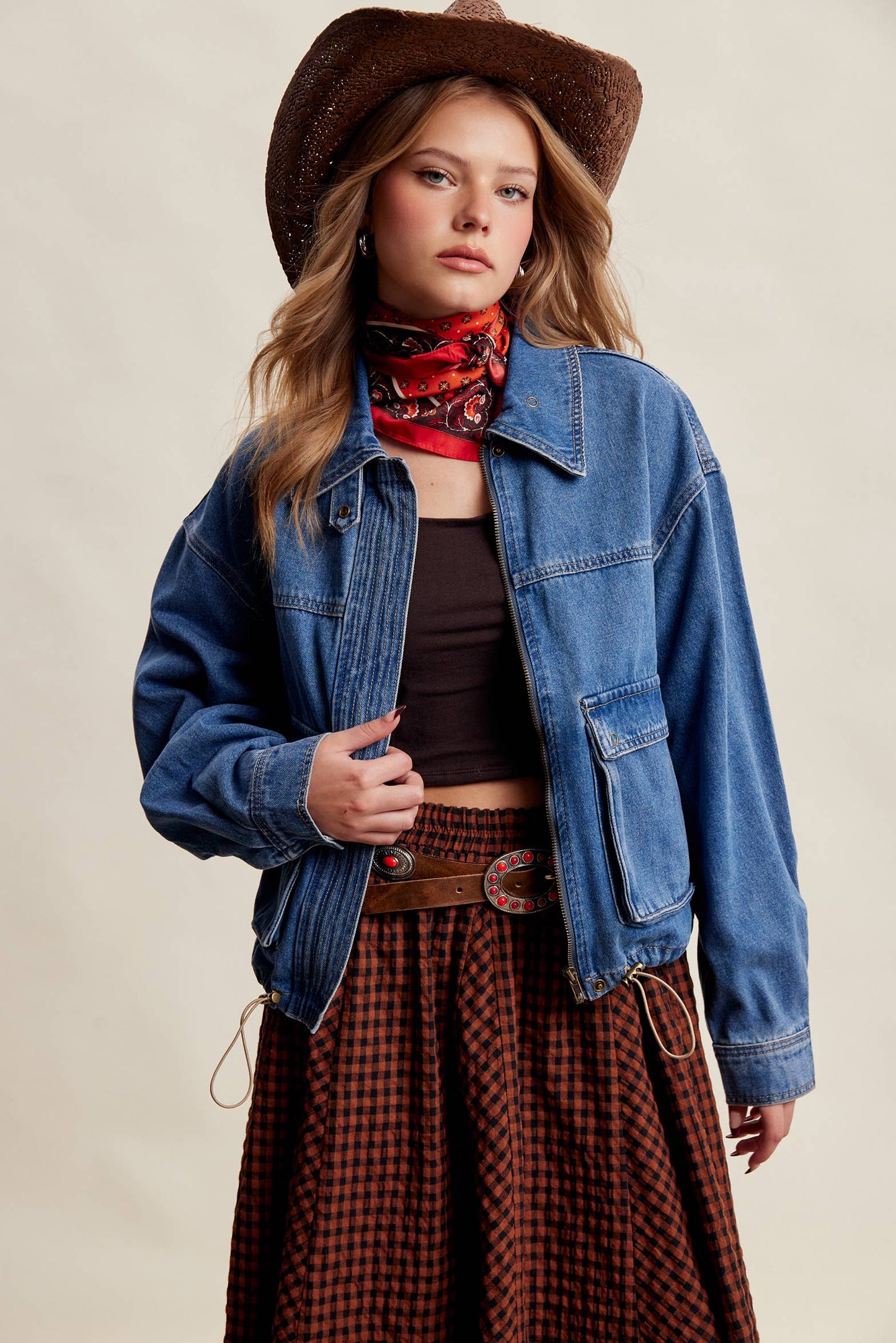 Oversized Utility Denim Jacket