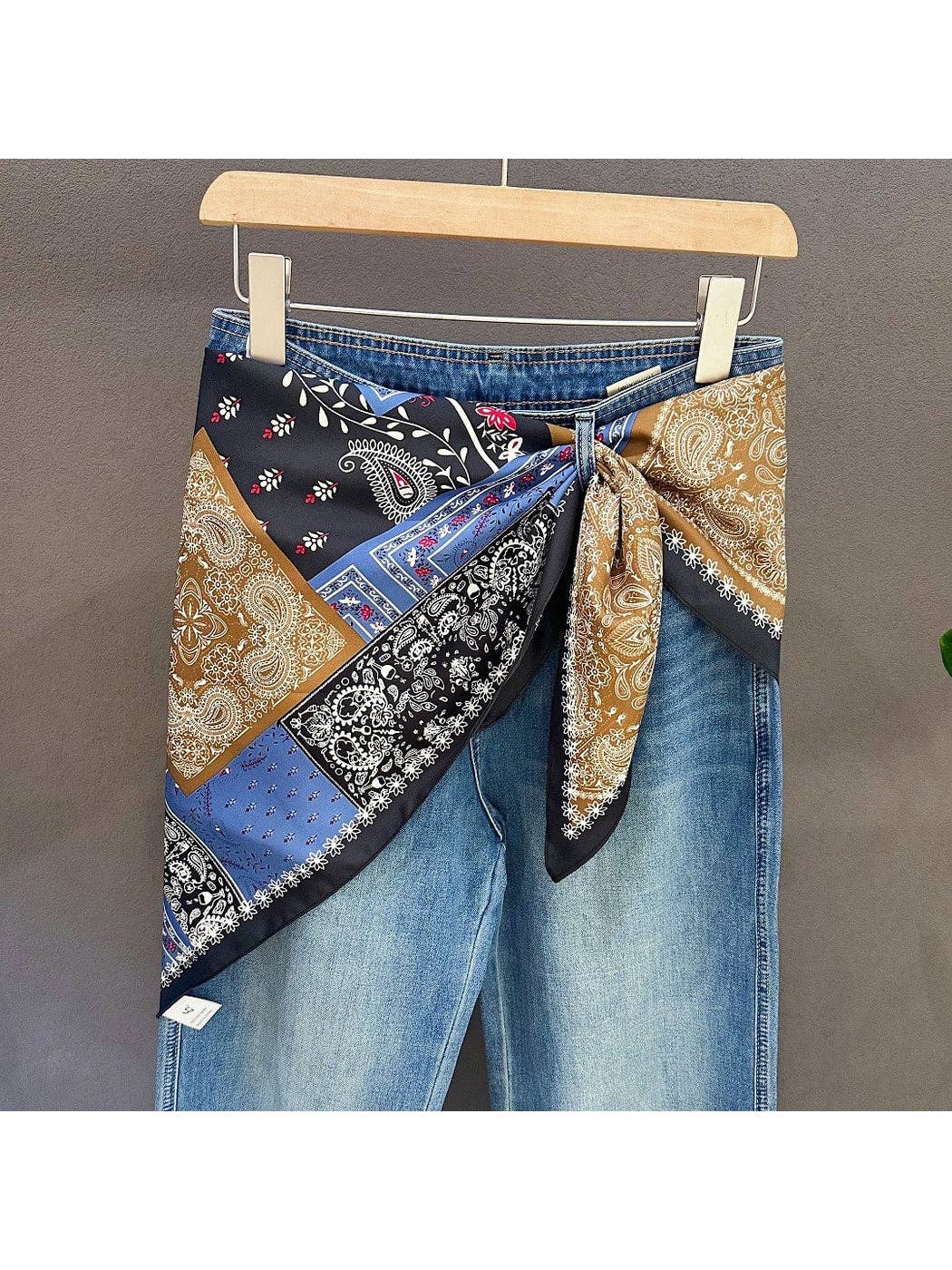 Patchwork Paisley Print Triangle Bandana