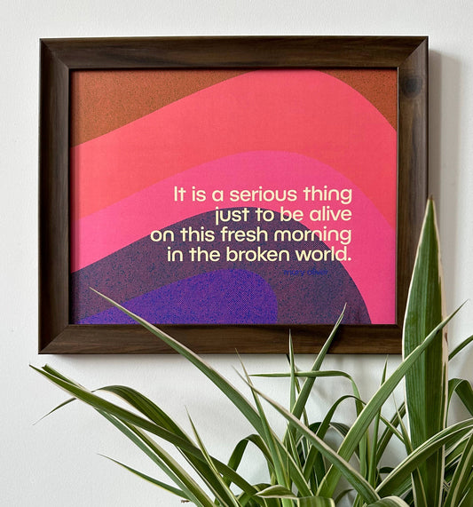 Invitation by Mary Oliver-11 x 14 print