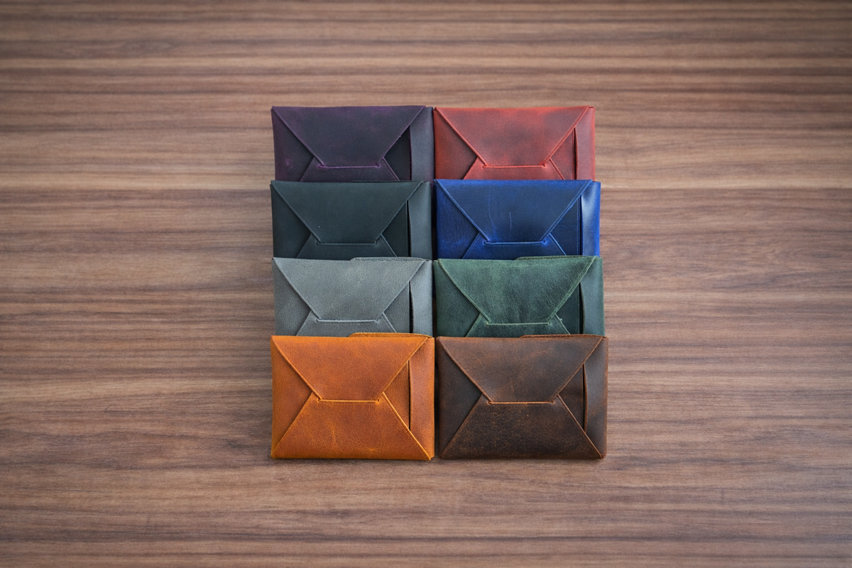 Leather Wallet Slim Handmade Card Holder for Men & Women