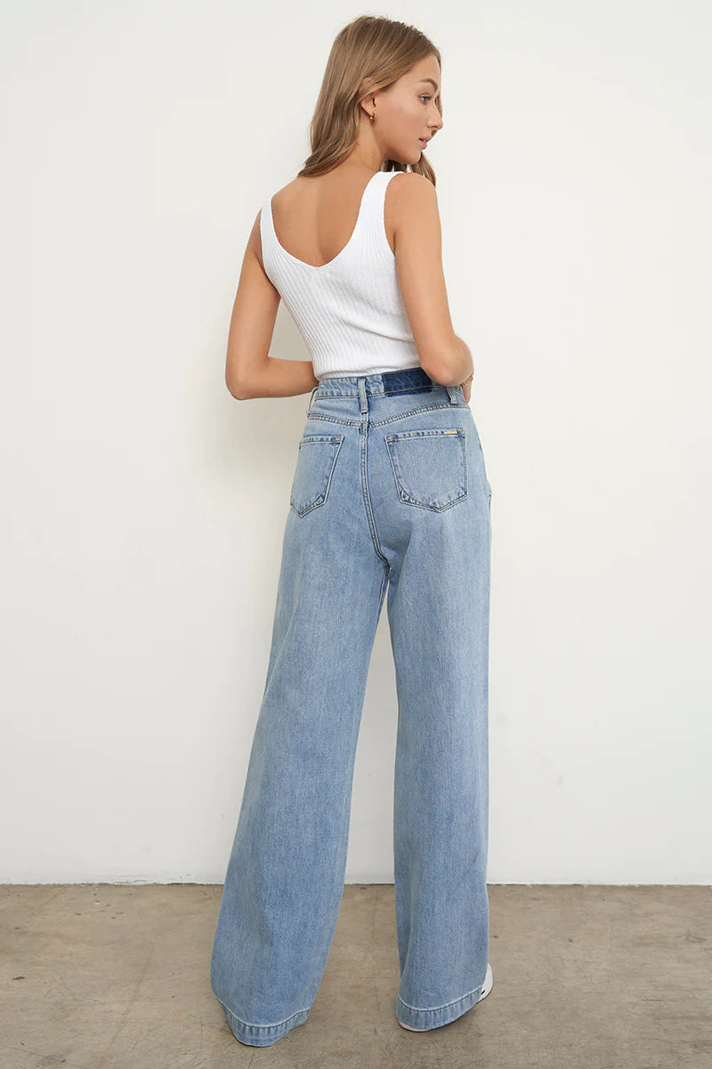 Hi-Rise Wide Straight Jeans