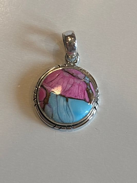 Cotton Candy Turquoise Pendant