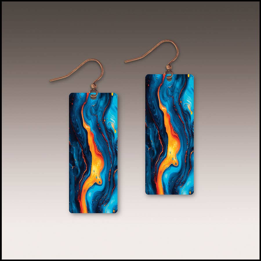 Lava Spill Banner Handmade Earrings