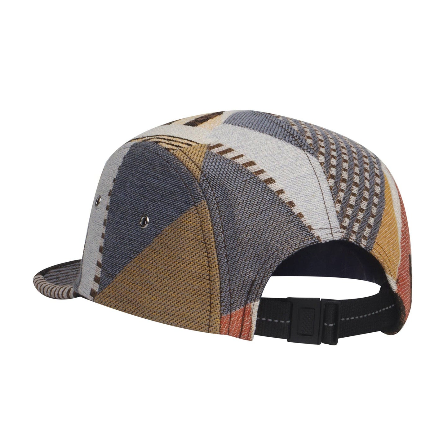 Random Patch Jacquard 5 Panel Hat Camp Cap