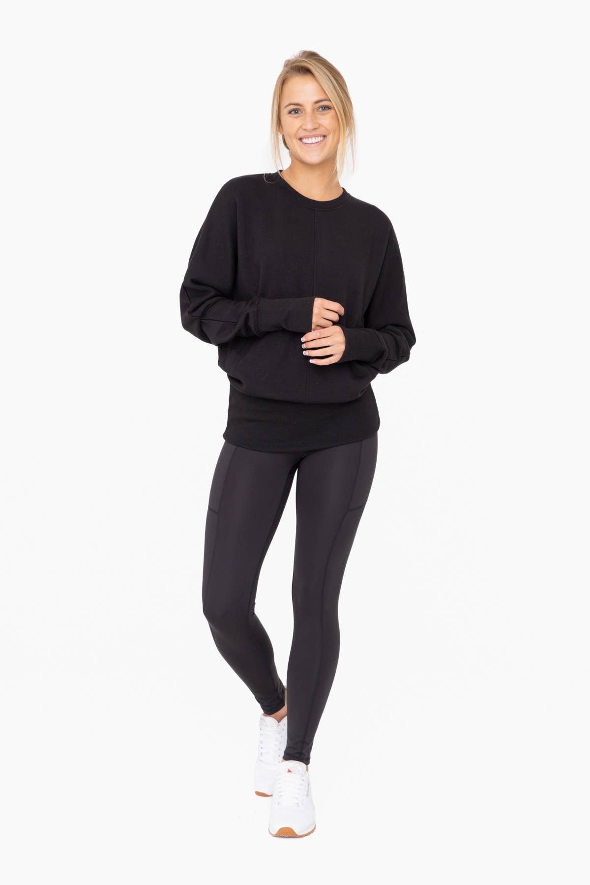 Brushed Dolman Sleeve Crew Neck