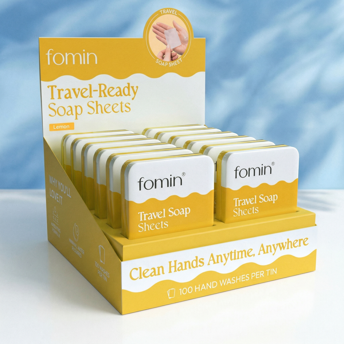 Travel Soap Sheets Tin | Lemon
