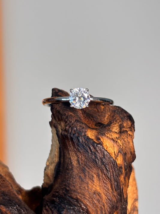 Moissanite Brilliant Solitaire Ring