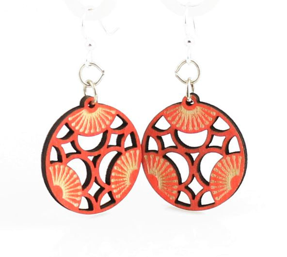 Green Tree Earrings | Geometric Shapes