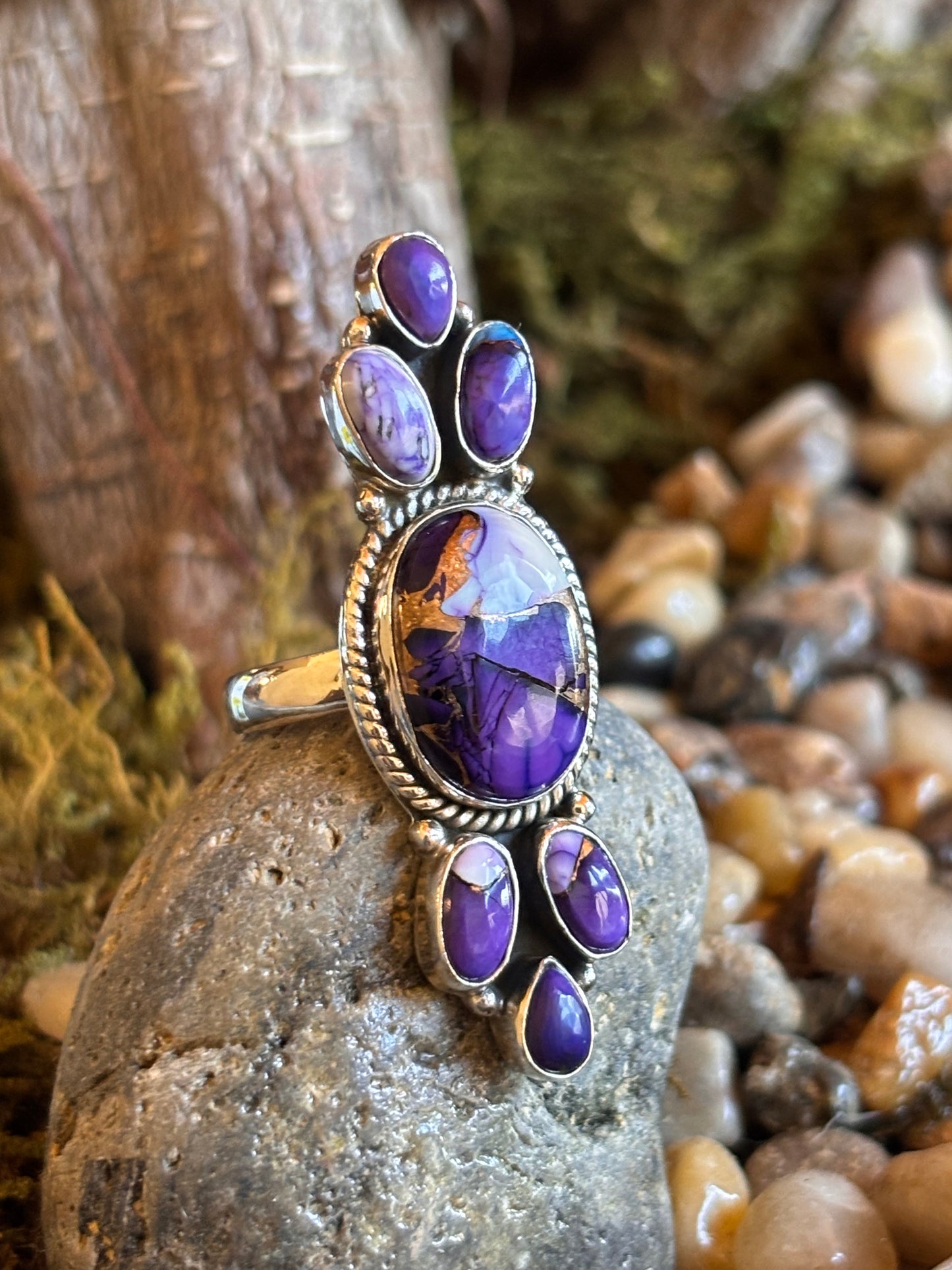 Purple Dahlia Ring | Size 9