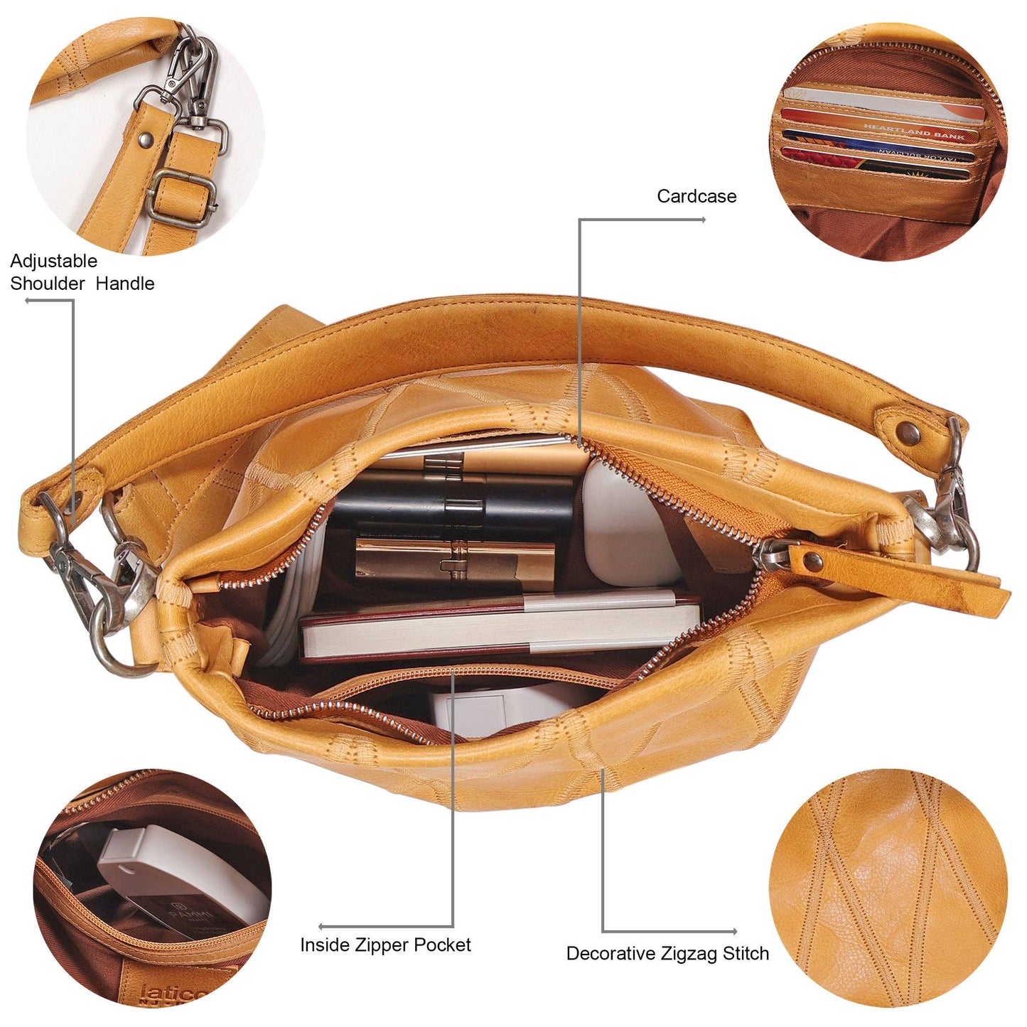 Ivy Diamond Leather Crossbody Bag