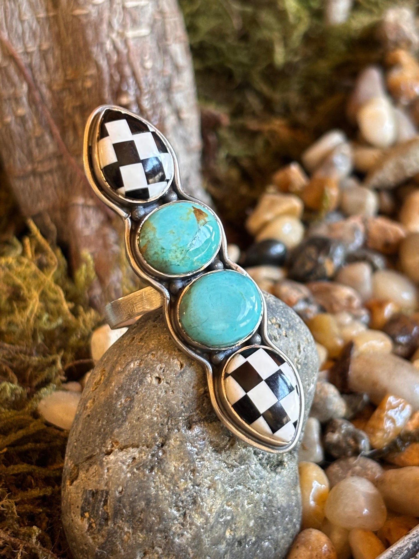 Multi-Stone Crawler Ring | Adjustable
