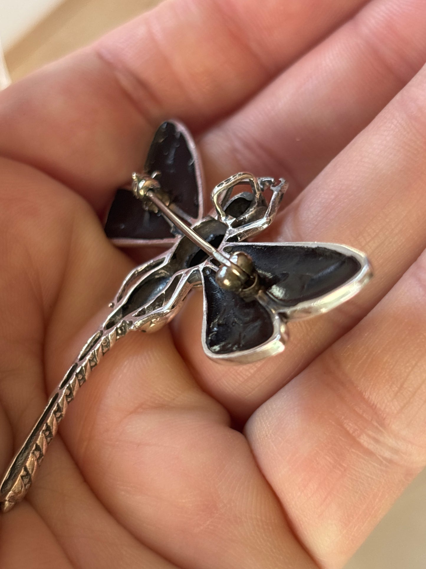Sterling & Abalone Shell Dragonfly pendant or pin