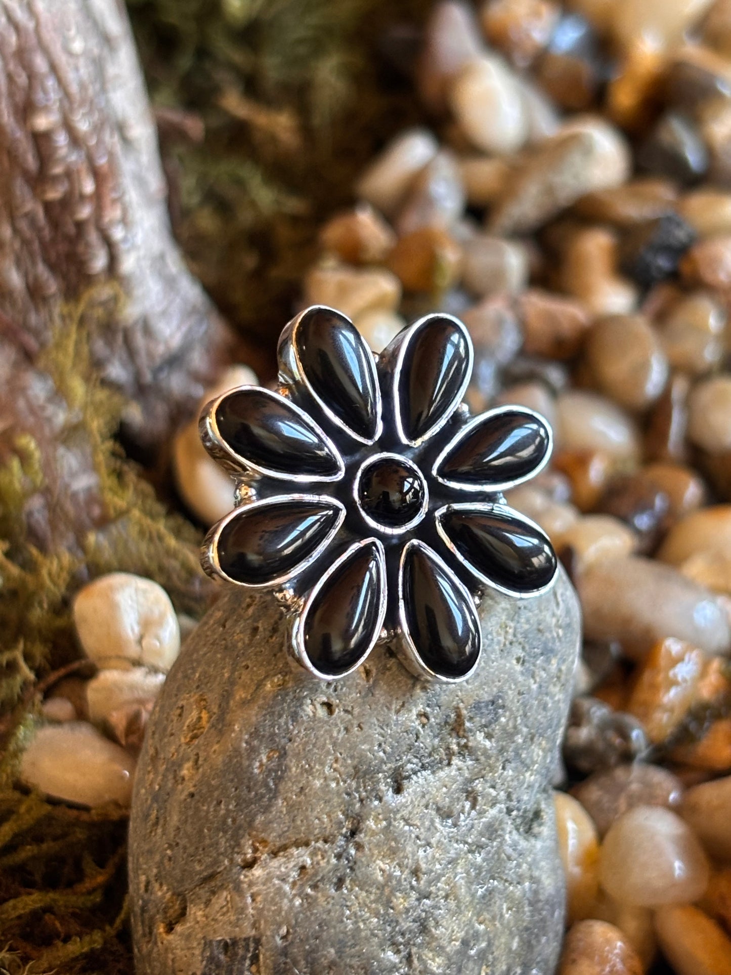 Onyx Cluster Ring | Adjustable