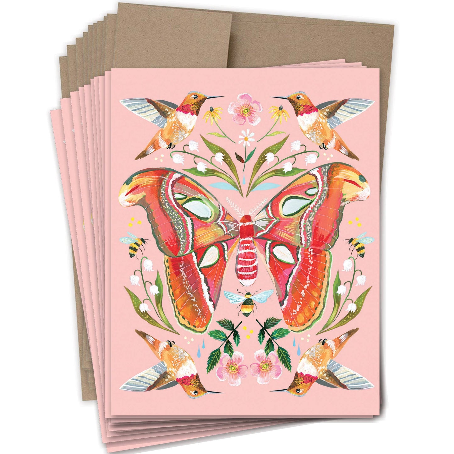 Butterflies & Birds Boxed Notecard - Set of 10