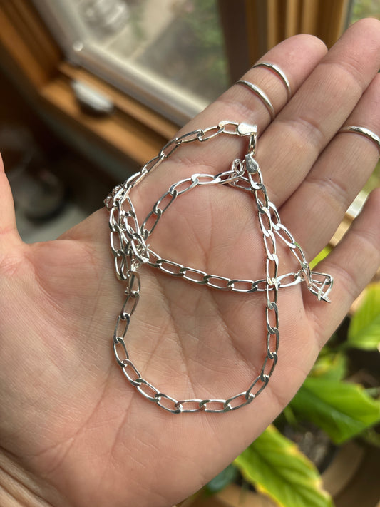 20” Sterling Silver Open Link Necklace