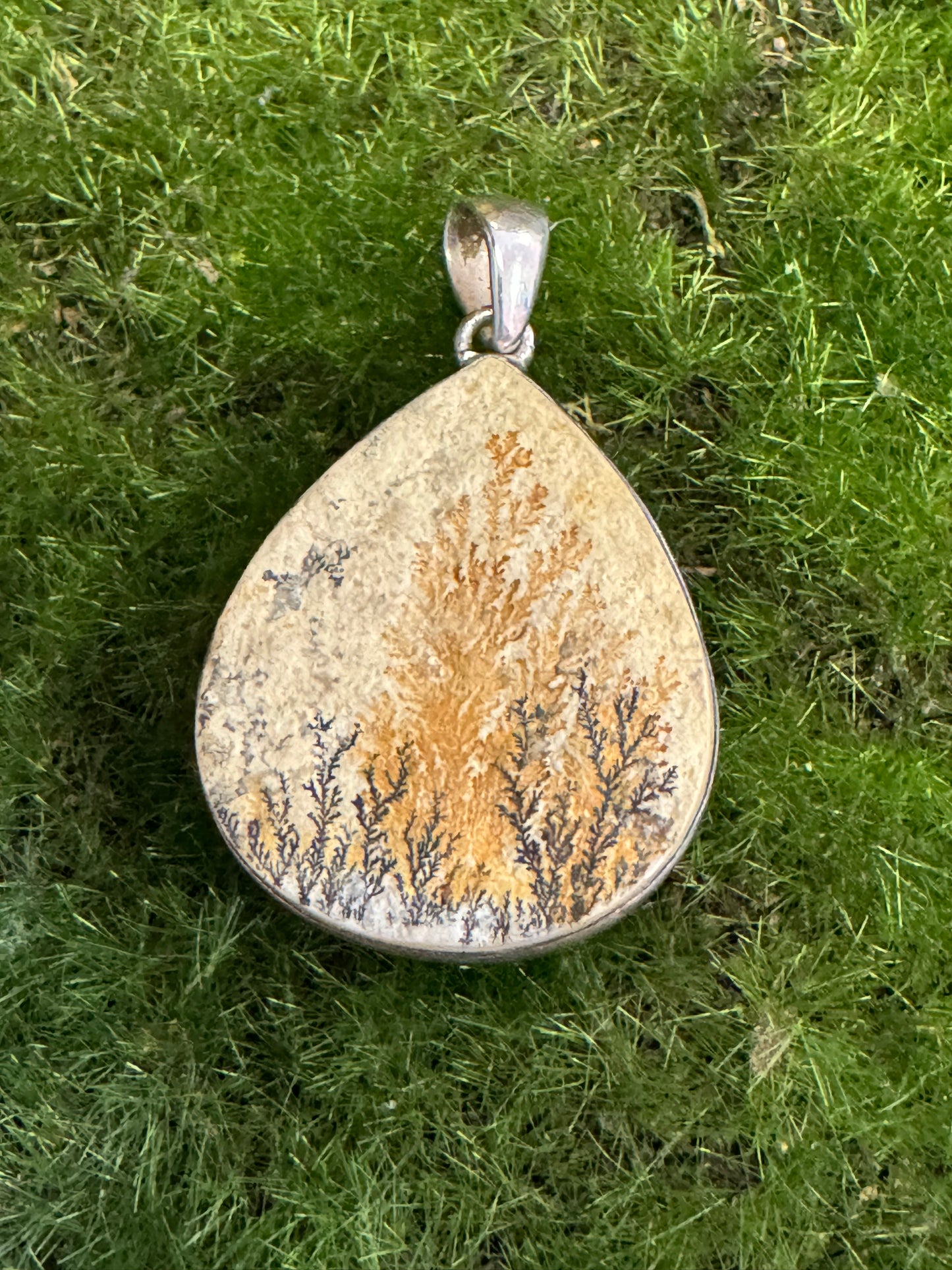 Psilomelane Dendrite Pendant