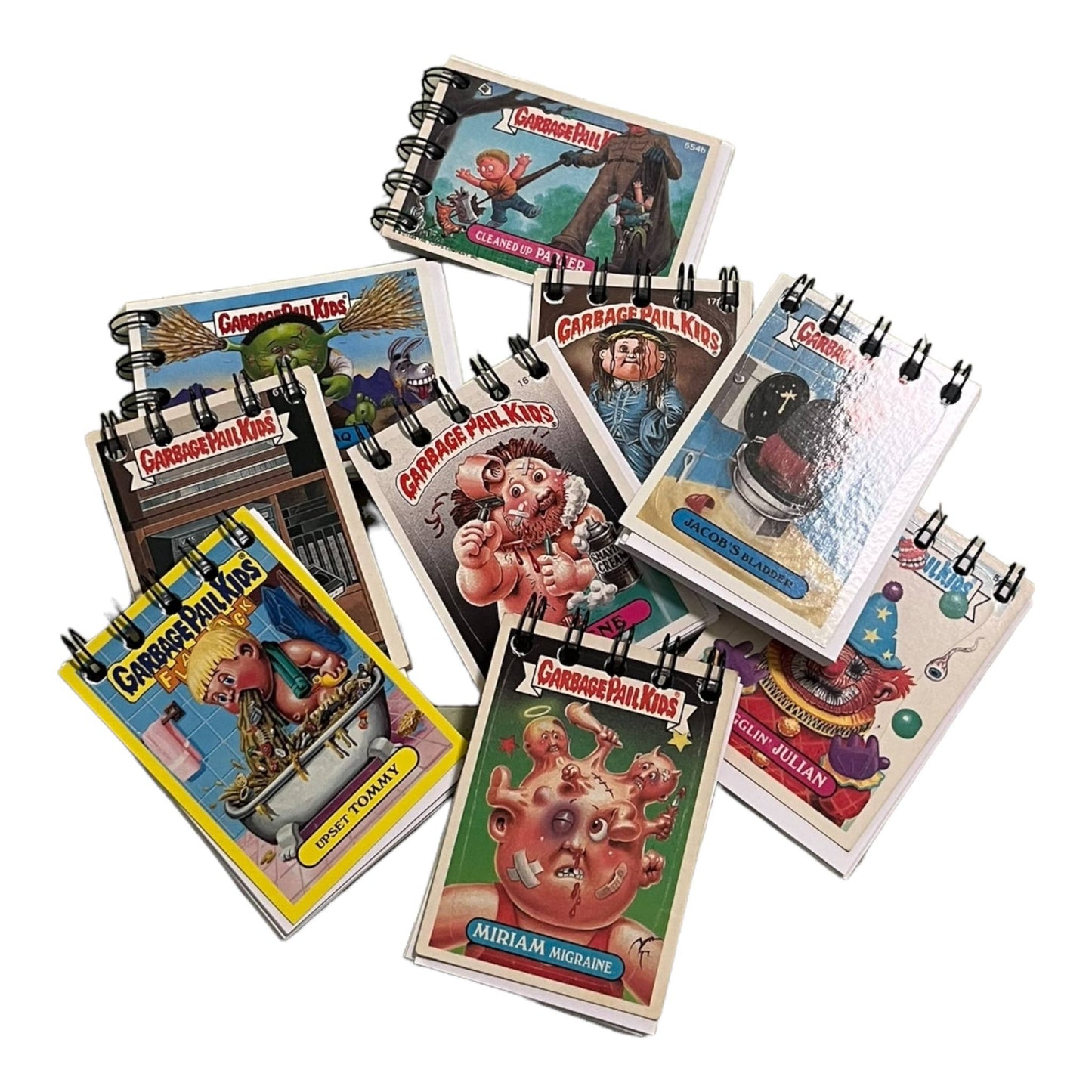 Garbage Pail Kid Mini journals: upcycled from card