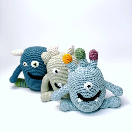 Handmade Quirky Monster Rattles – Playful, Silly & Oh-So-Fun