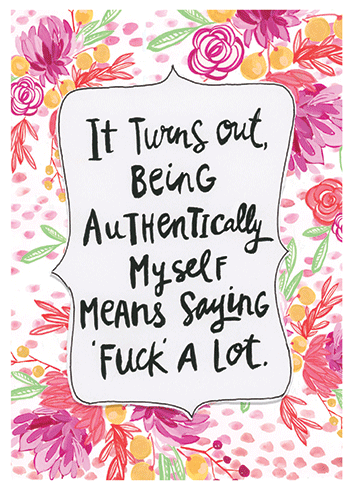 AUTHENTICALLY MYSELF SUPPORT GREETING CARD 4.5 x 6.25"