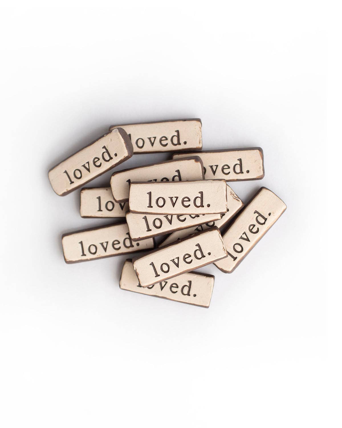 Loved. Ceramic Pocket Rock Reminders