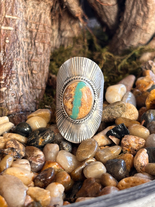 Royston Ribbon Turquoise Ring | Adjustable