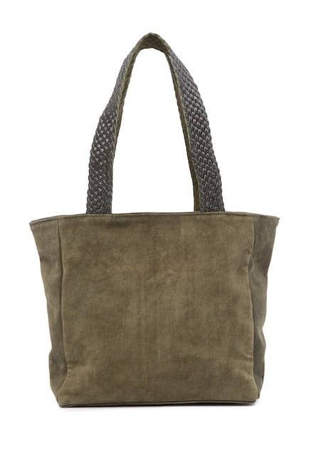 Leather Suede Tote Boho Embroidered Bag