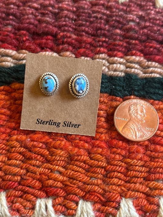 Golden Hills Turquoise Stud Earrings