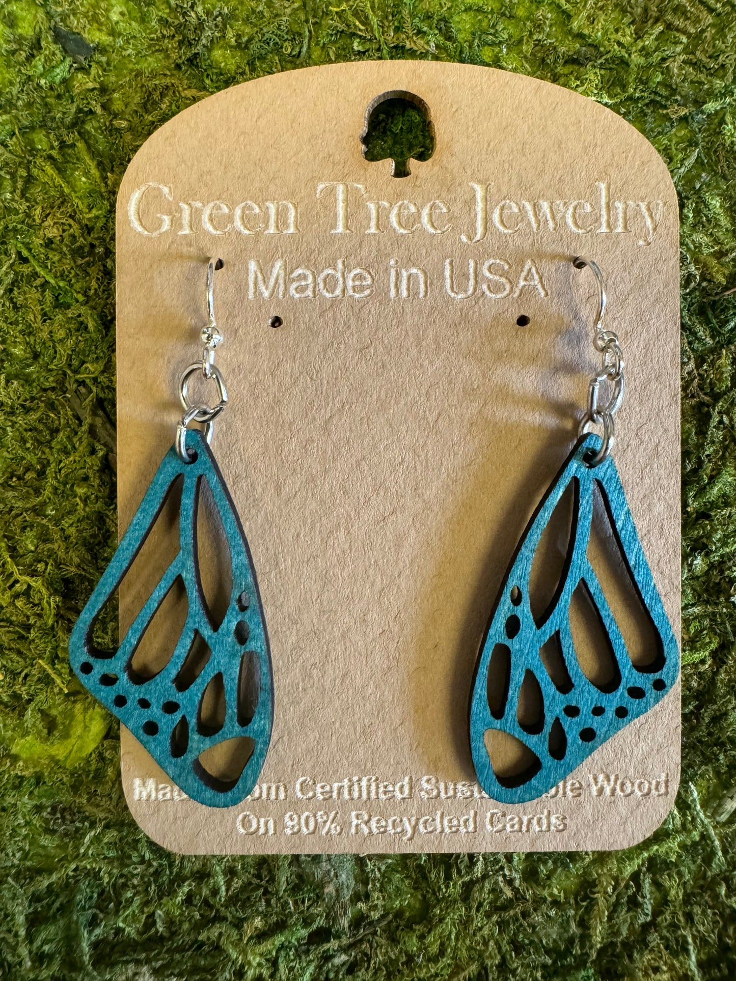 Green Tree Earrings | Animals, Insects & Sports