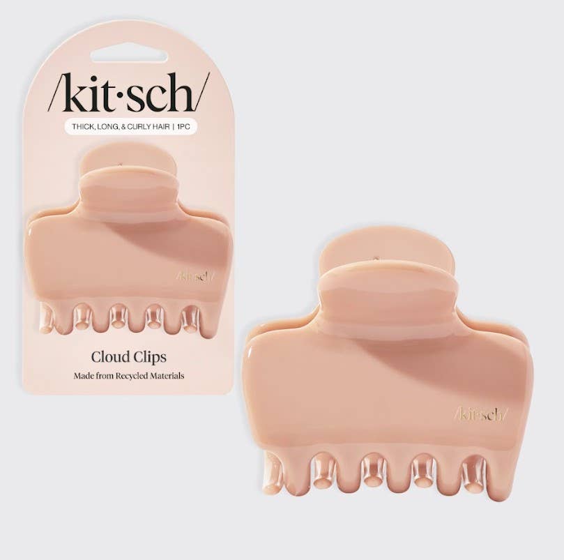 Recycled Plastic Puffy Cloud Clip 1pc - Rosewood
