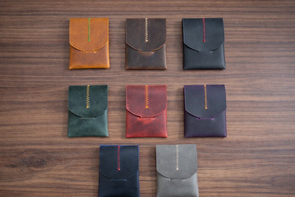 Leather Wallet Slim Handmade Card Holder for Men & Women