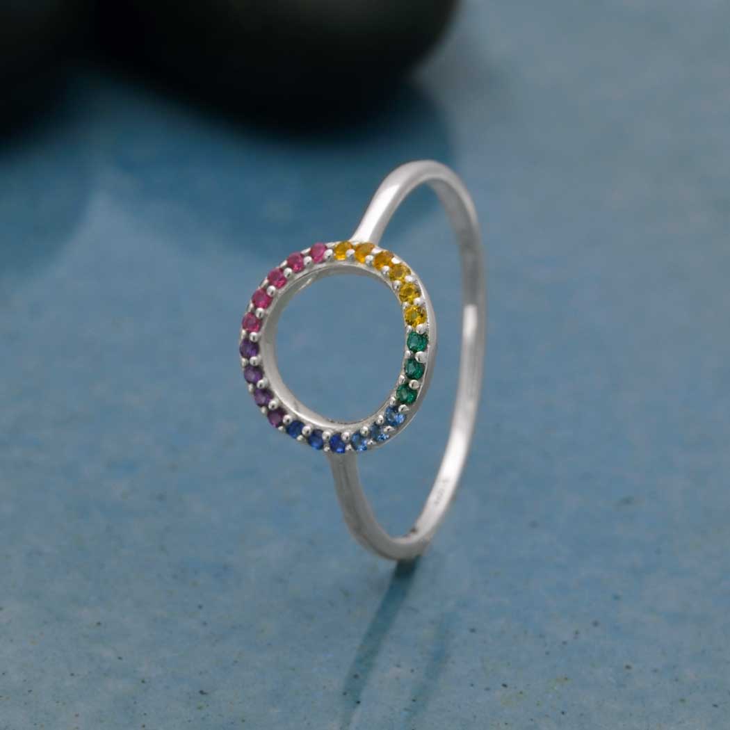 Rainbow Circle Ring