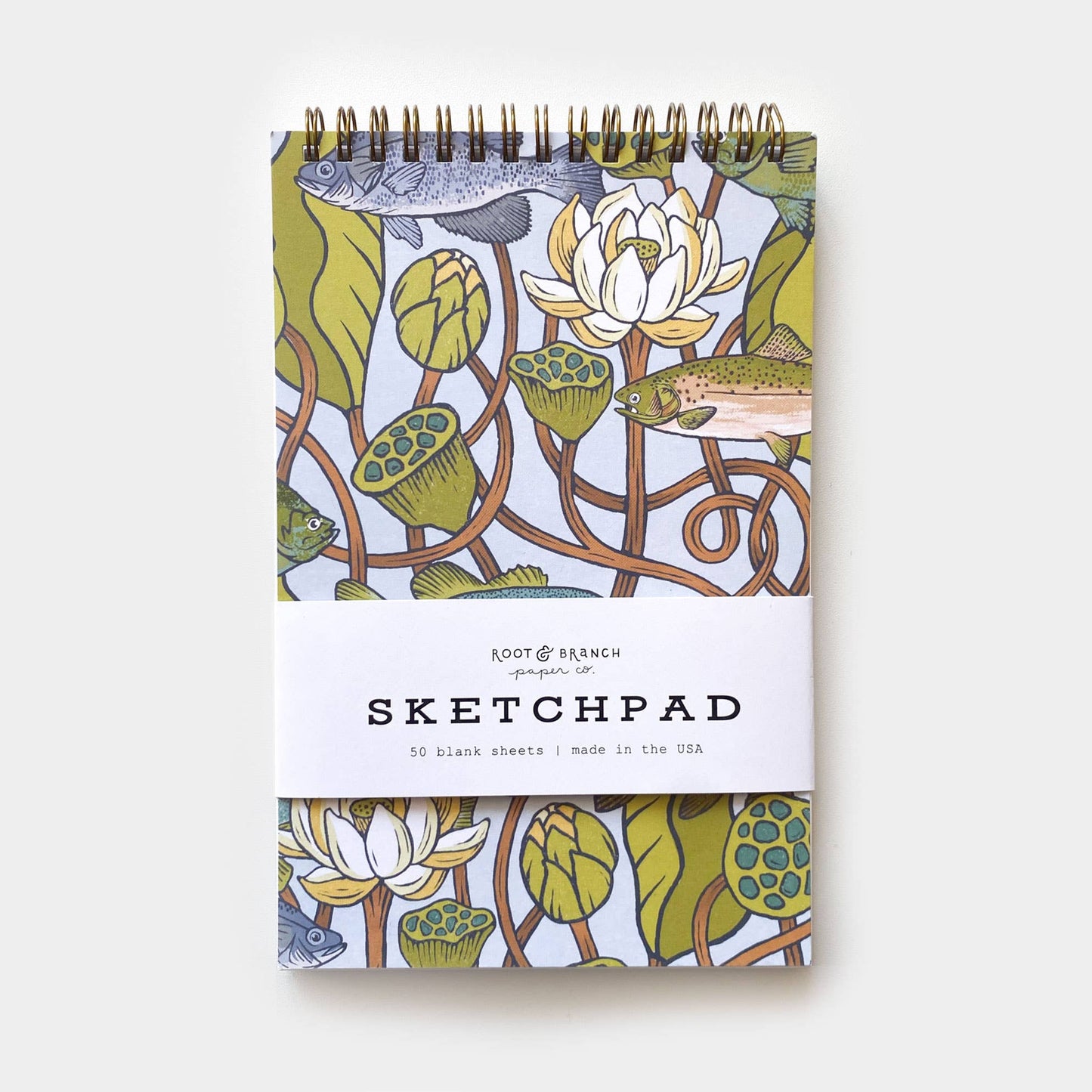 Lotus Pond Spiral Bound Sketchpad