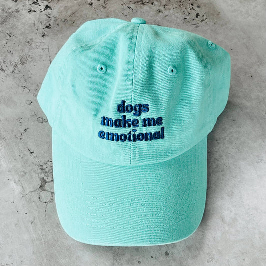Dogs make me emotional Baseball Cap