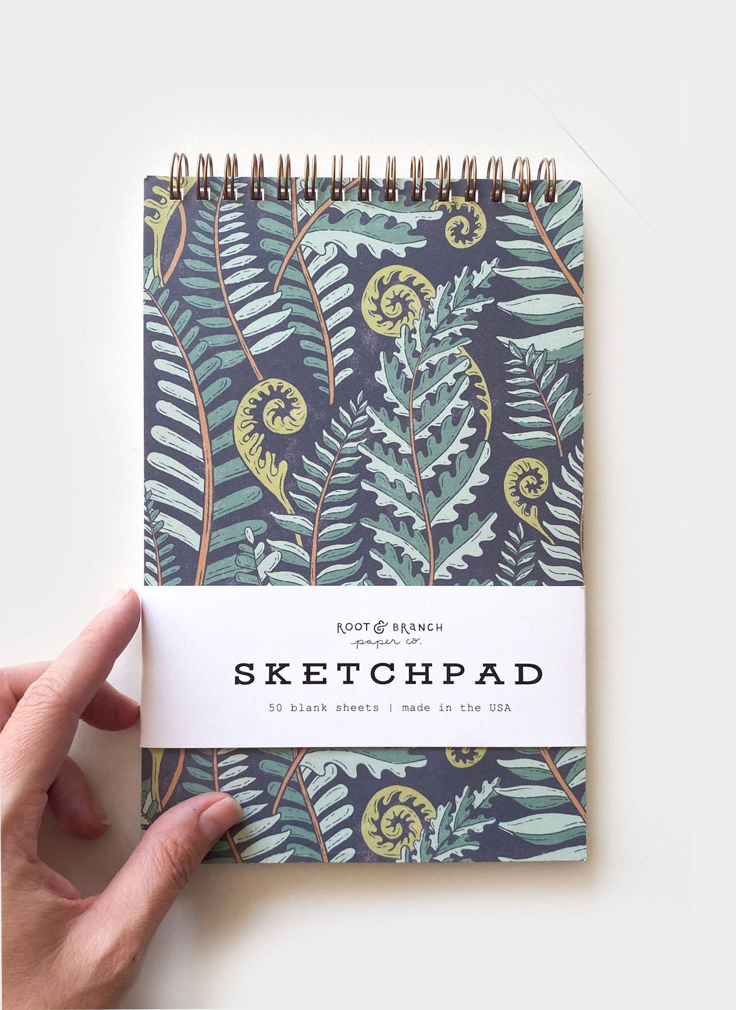 Forest Fern Spiral Bound Sketchpad