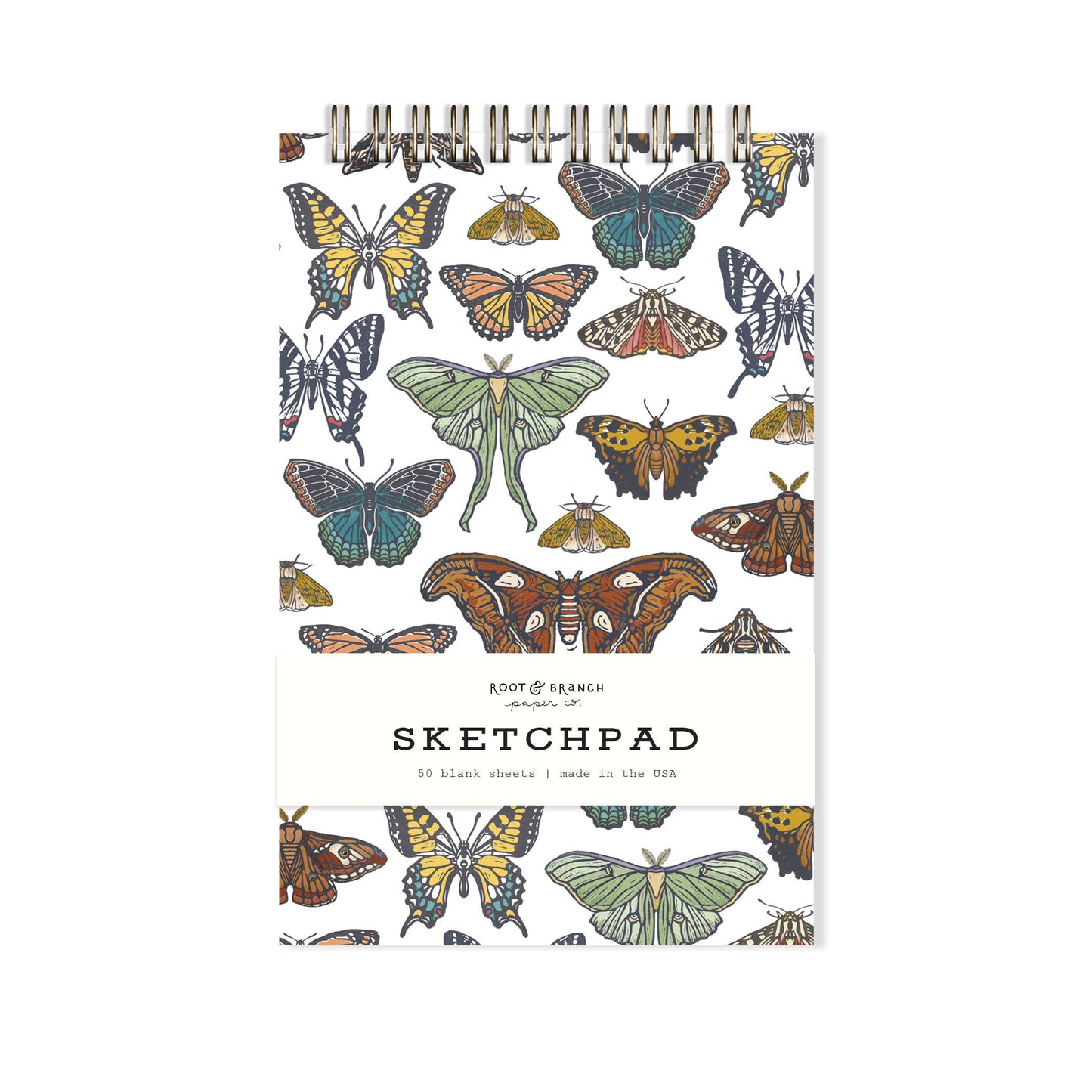 Butterfly + Moth Spiral Bound Sketchpad