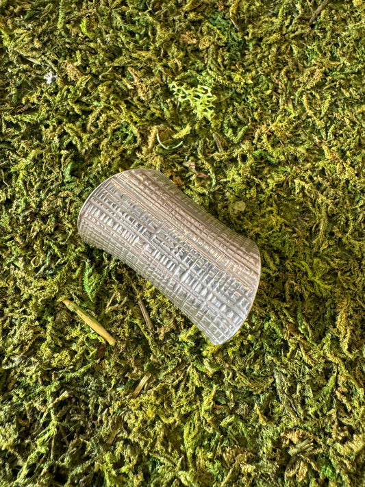 Crosshatch Silver Wrap Ring