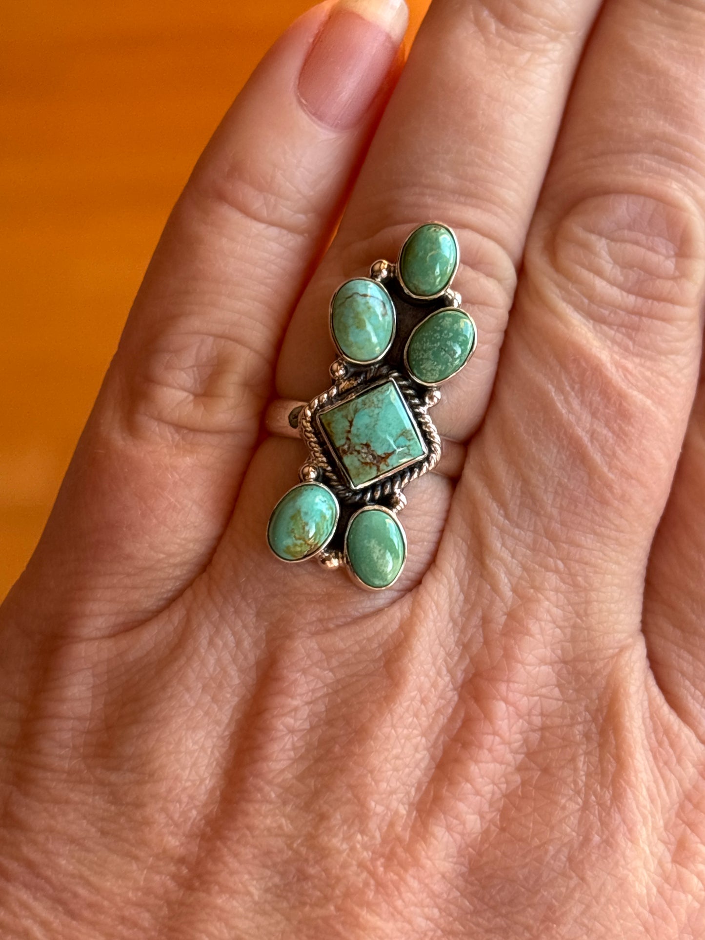 Turquoise Cluster Ring | Size 7.5
