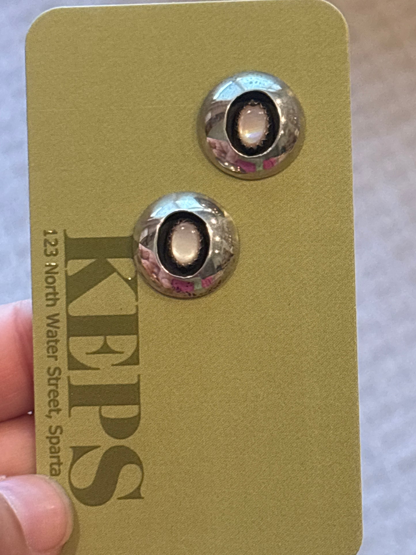 Mother of Pearl Sterling post earrings