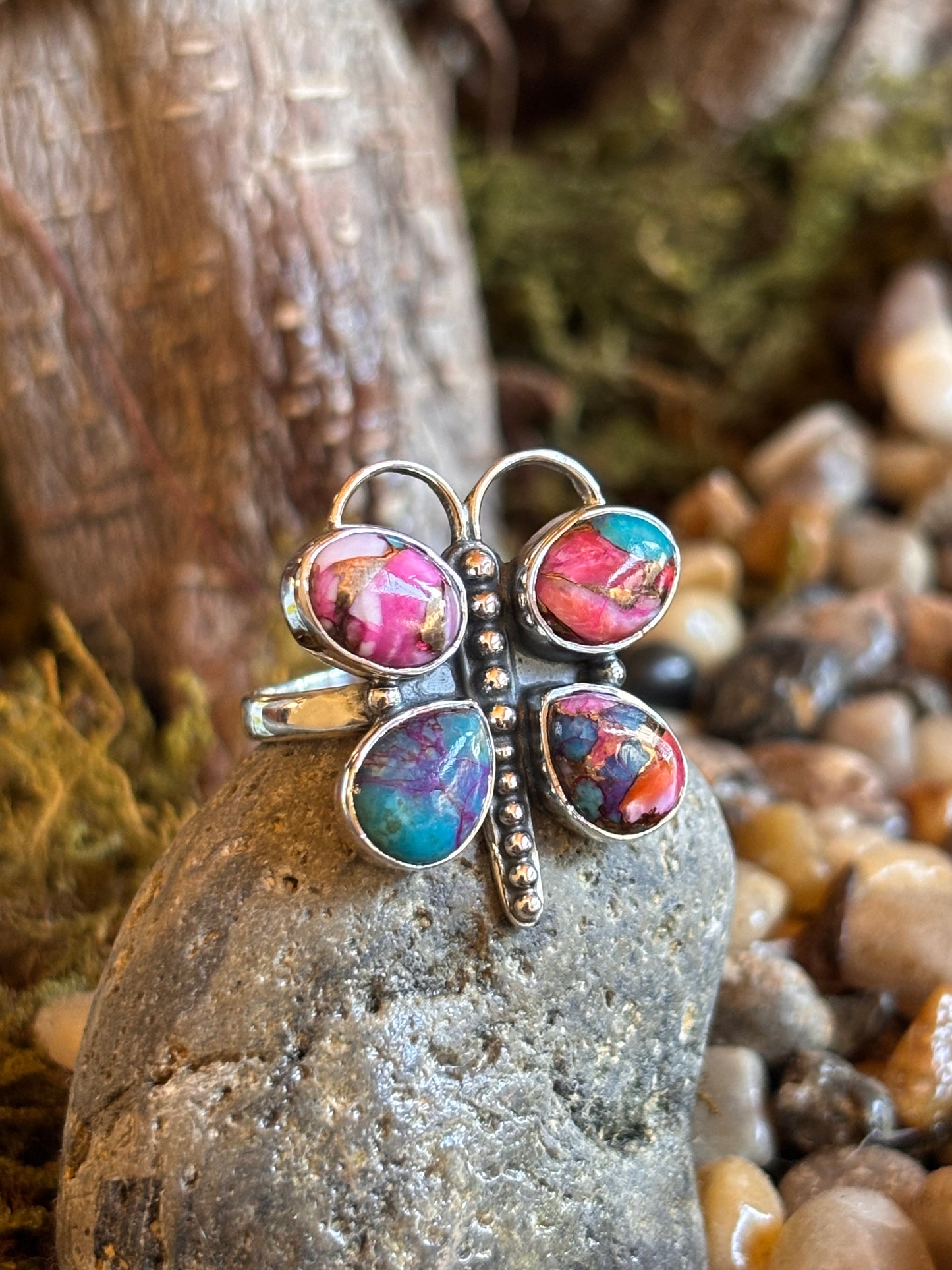 Dahlia Dragonfly Ring | Adjustable