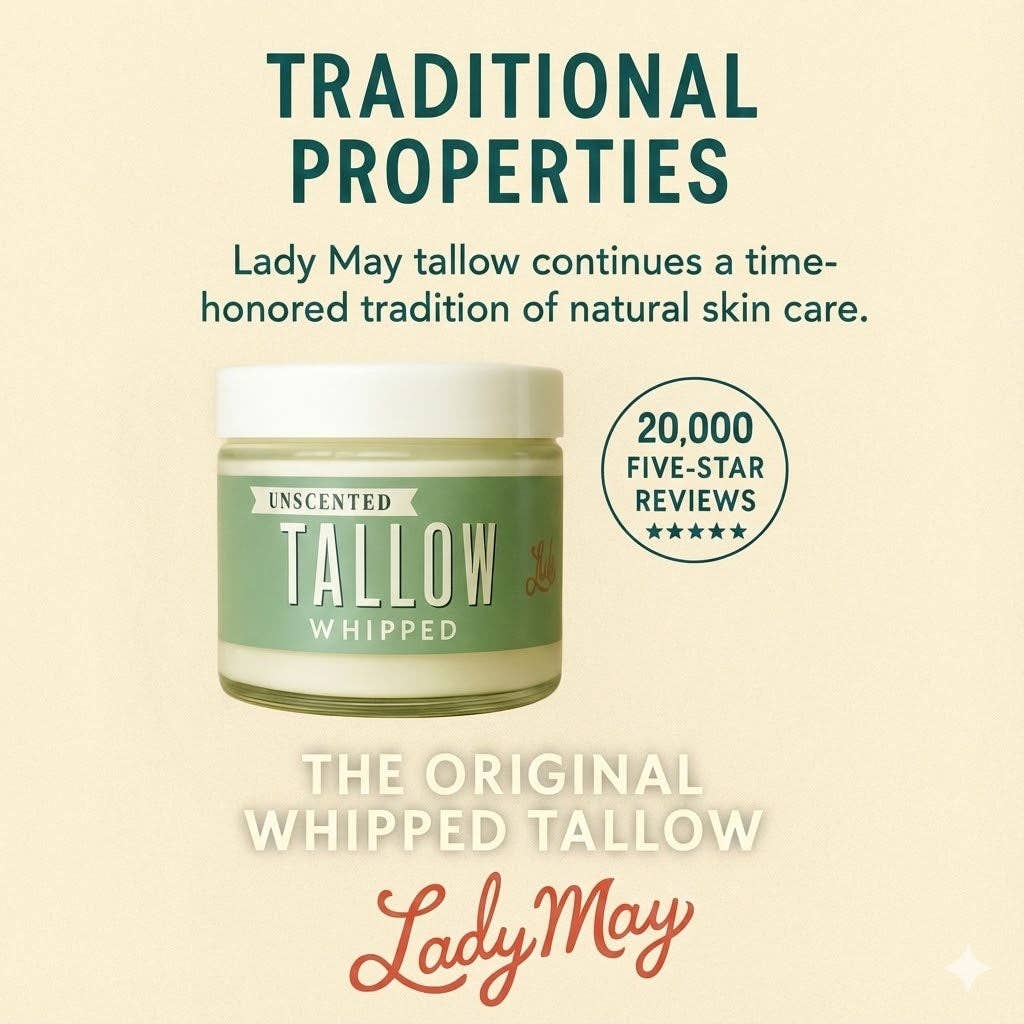 Unscented Whipped Tallow – All-Natural Moisturizer