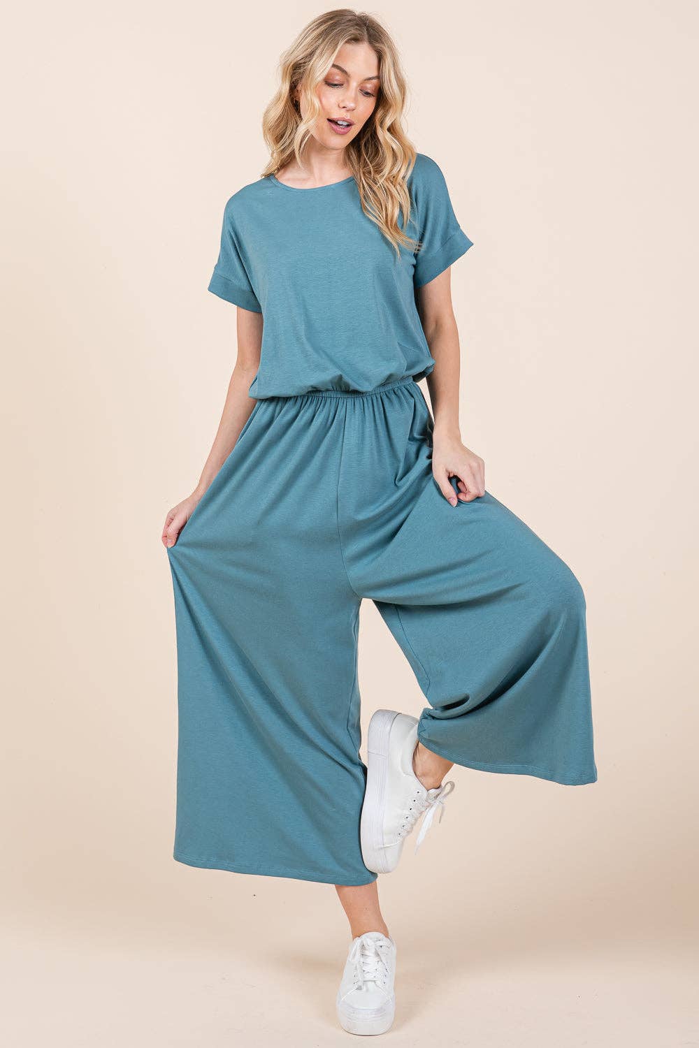 Wide Leg Jumpsuit with Side Pockets