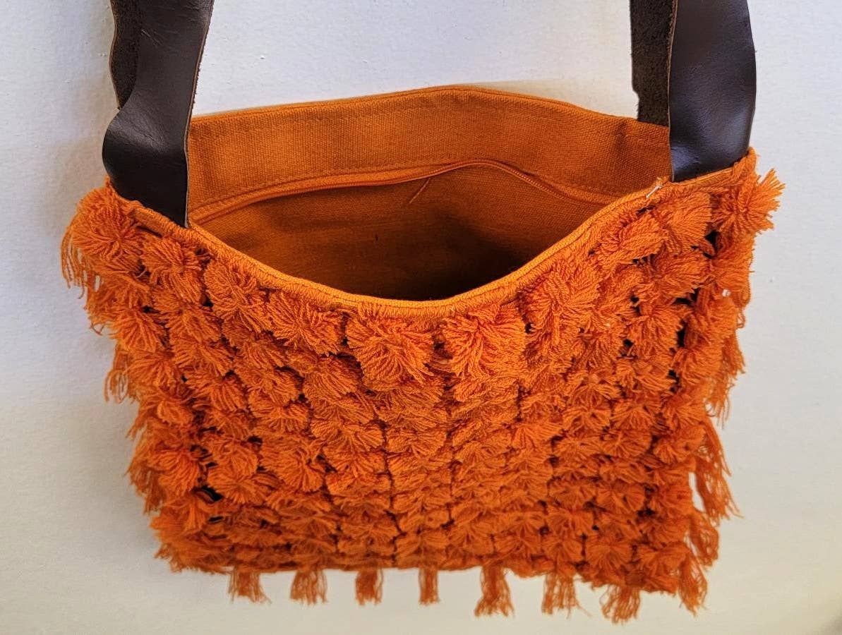 Bohemian Pom Pom Crossbody Bag