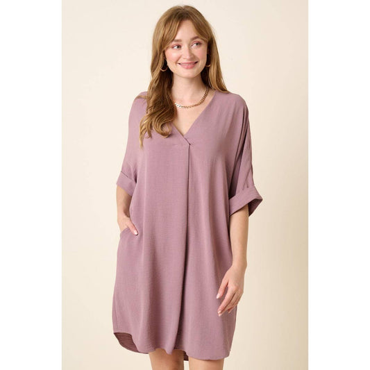 AIRFLOW DOLMAN SLEEVE SHIFT DRESS