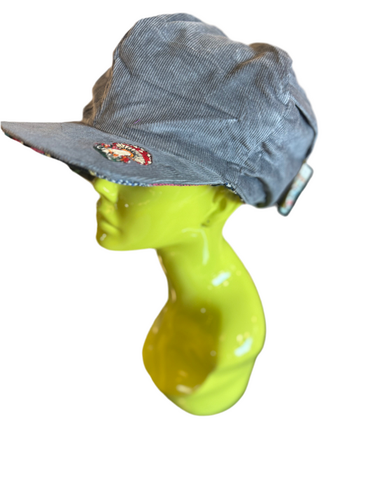 Corduroy Reversible Mushroom Embroidery Applejack Hat
